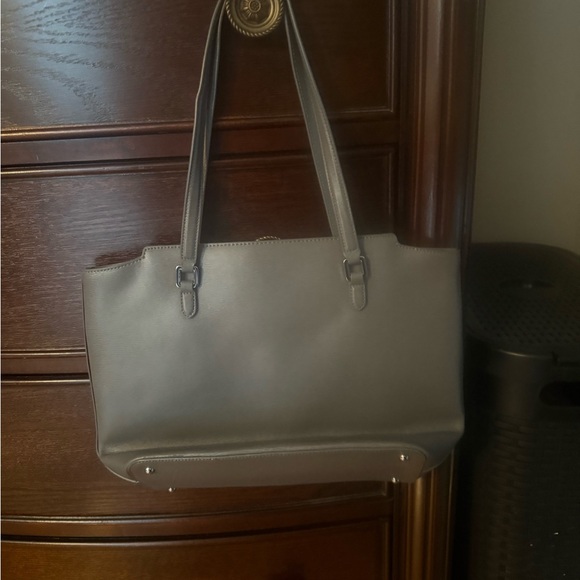 Ralph Lauren gray leather tote - Picture 3 of 6